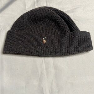 RALPH LAUREN Brown/Gray Merino Wool Hat